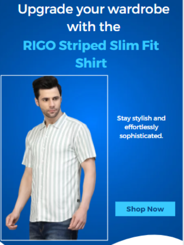 Upgrade your wardrobe with the RIGO Striped Slim Fit Shirt